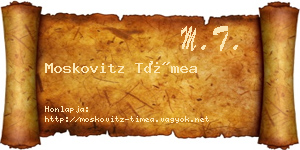 Moskovitz Tímea névjegykártya