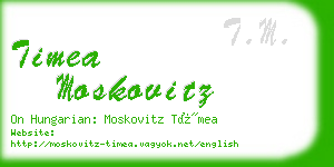timea moskovitz business card